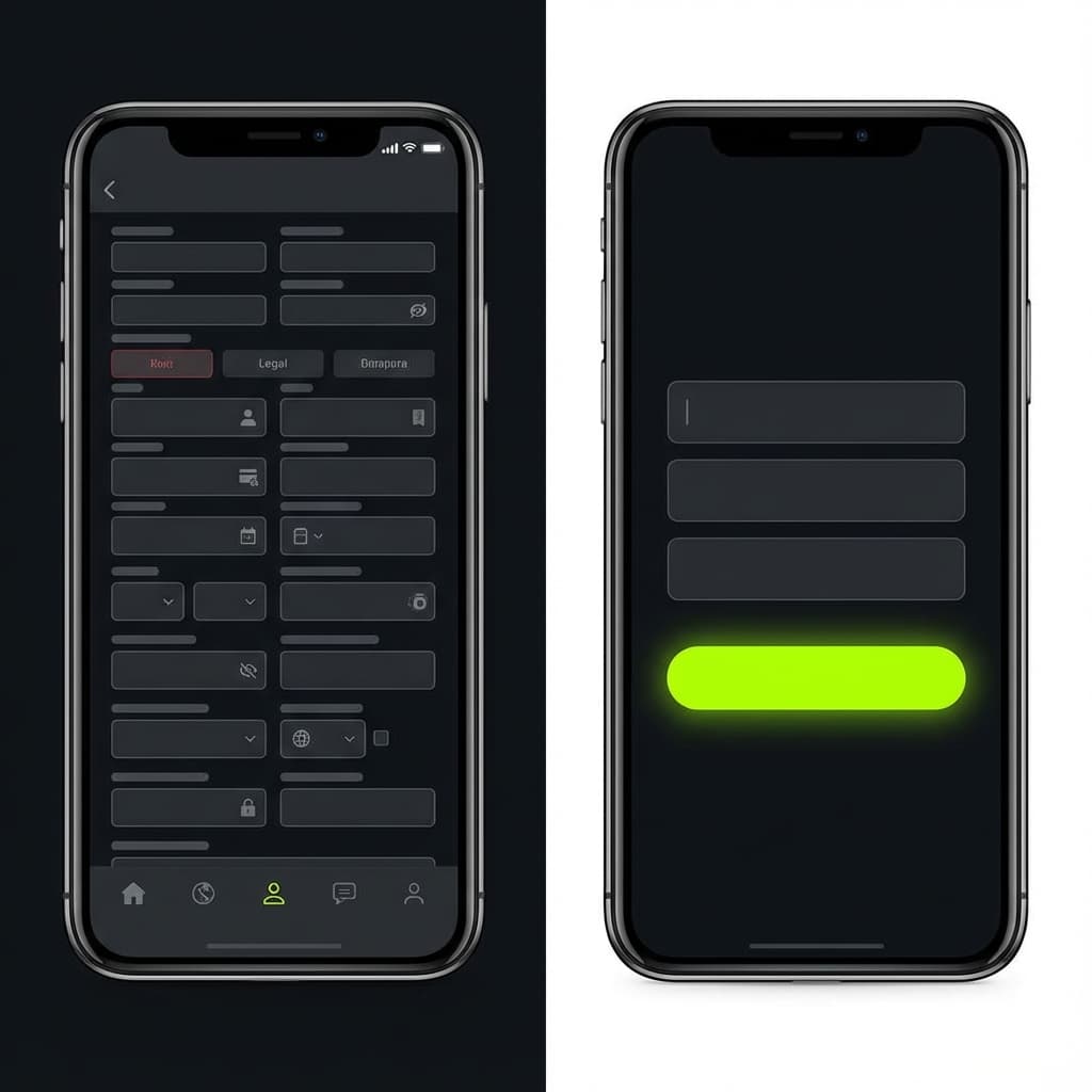 Comparison of simple vs complex signup forms